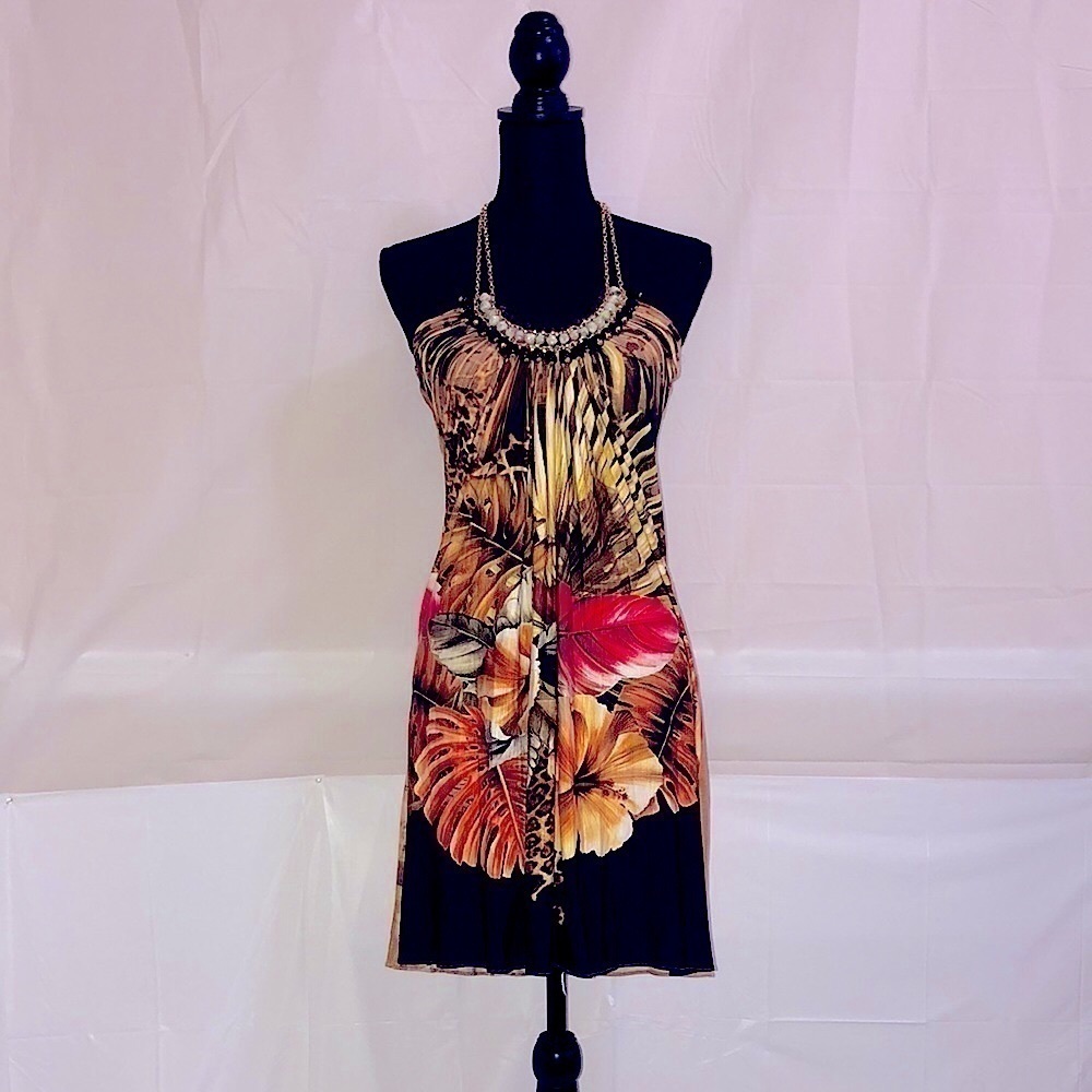SKY Halter Top Floral Dress Size Small - Picture 6 of 10